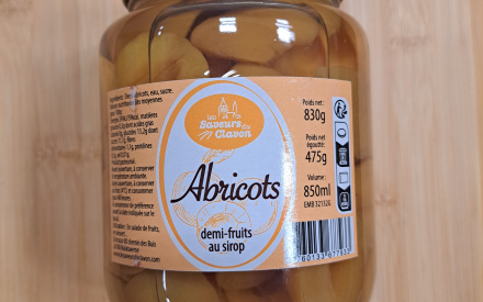 OREILLONS ABRICOT AU SIROP