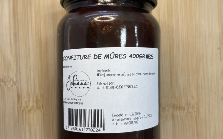 CONFITURE MÛRES 400GR