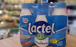 LAIT 1/2 ÉCRÉMÉ LACTEL  50CL BOUTEILLE X6