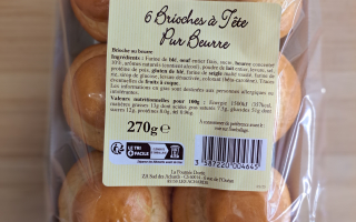 6 BRIOCHE A TETE FOURNEE DOREE 270GR