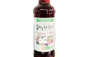 Sirop framboise mûre bio bigallet (70cl)