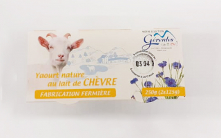 Yaourt nature au lait de chèvre x2