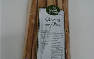 Gressins aux olives (200gr)