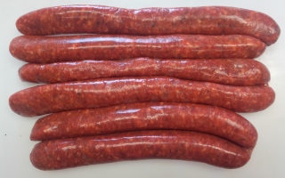 merguez (95% boeuf/5 % porc) 6 pieces 500 grs
