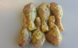 pilon de poulet marinade thym citron 6 pieces 800 grs