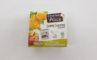 Compote pomme poires x4 (400gr)