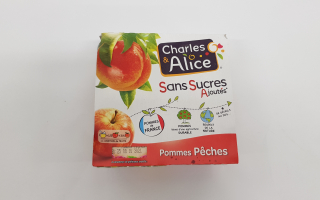 Compote pomme pêches x4 (400gr)