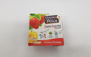 compote pomme fraise x4 (400gr)