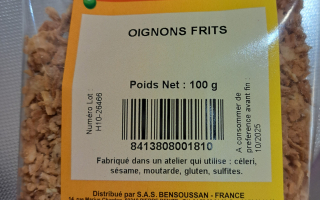 OIGNONS FRITS pqt 100 grs