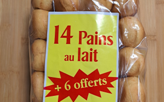 PAINS AU LAIT 14+6 offerts 700gr