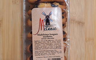 Madeleines longues marbrées 250gr