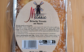 Brioche Tressée au sucre 400 gr