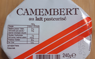 Camembert au Lait pasteurisé 240 gr