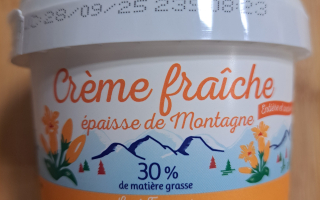 Crème fraiche épaisse de montagne Gérentes 25 Cl