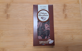 CHOCOLAT NOIR MARBRE FRAMBOISE 67% 100 GR