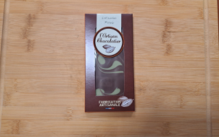 TABLETTE CHOCOLAT LAIT MARBRE PISTACHE  100 GR