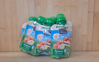 Lot 6 gourdes compote pomme