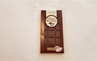 chocolat Noir marbré menthe l'artisan chocolatier (100gr)