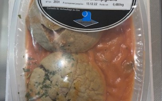 2 gâteau de foie de volaille et porc sauce tomate aux champignons 480 gr