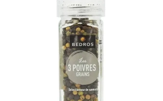 MOULIN 3 POIVRES EN GRAINS 42G BÉDROS