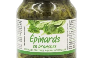 ÉPINARDS EN BRANCHES BOCAL PNE 240G