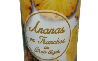 ANANAS EN TRANCHES AU SIROP LÉGER BOÎTE PNE 340G