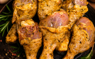 pilon de poulet marinade thym citron 6 pieces 800 grs