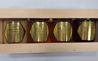 Coffret 4pots de miel 125gr