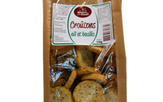 Croûtons à l'ail et basilic  (150gr)