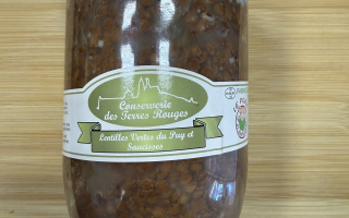LENTILLES VERTES DU PUY ET SAUCISSES 780GR