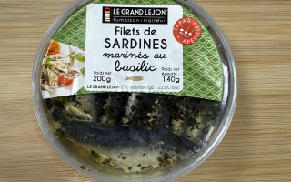 FILET DE SARDINE BASILIC 200GR SARDINA PILCHARDUS