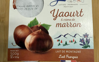 Yaourt au lait de montagne à la crème de Marron Gérentes x 4