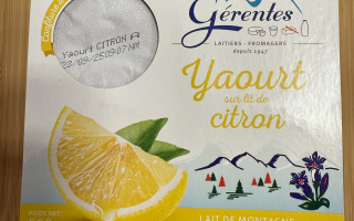 Yaourt au lait de montagne à la confiture de citron Gérentes x 4