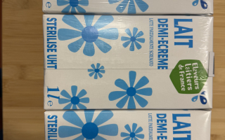 Lait demi écrémé Gérentes x 6 litres