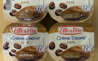 Crème dessert café UHT elle & vire x4