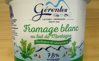 Fromage blanc 40 % matière grasse Gérentes 1KG