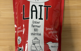 LAIT ENTIER FERMIER BIO STERILISE DOYPACK 1 LITRE