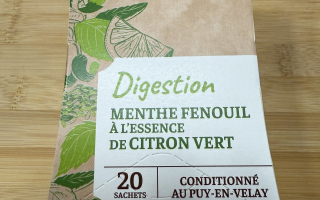 DIGESTION MENTHE FENOUIL A L' ESSENCE DE CITRON VERT PAGES 36G