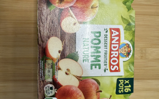 Compote de pomme nature andros x 16