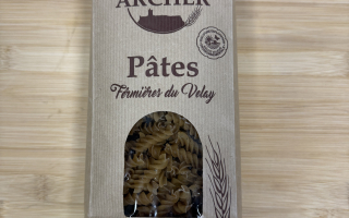 Pâtes sèches forme torsades lentilles 400gr "la ferme archer "