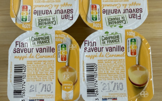 Flan vanille nappé caramel x4