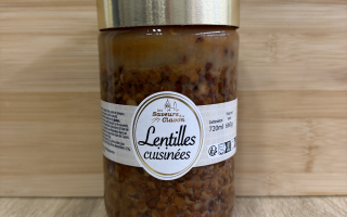 Lentilles cuisinées à la graisse d'oies "les saveurs du clavon"  720 ml