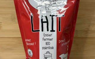 LAIT ENTIER FERMIER BIO STERILISE DOYPACK 1 LITRE