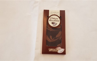 chocolat noir marbré lait, caramel, fleur de sel l'artisan chocolatier (100gr)