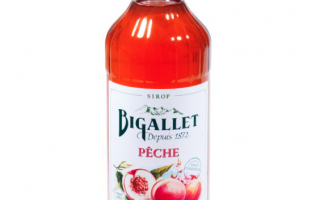 Sirop pêche bigallet (1l)