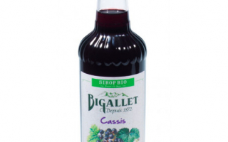 sirop Cassis bio bigallet 70cl