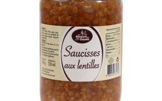 Saucisses lentilles (720ml)