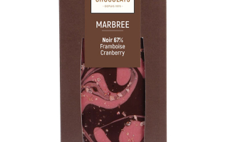 Chocolat noir marbre framboise l'artisan chocolatier (100gr)