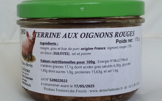 TERRINE AUX OIGNONS ROUGES (170g)