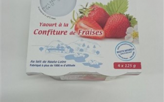 Yaourt sur lit de fraise gérentes (4x125gr)